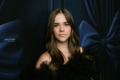 Navy Luxe Bows - With Sweep Option