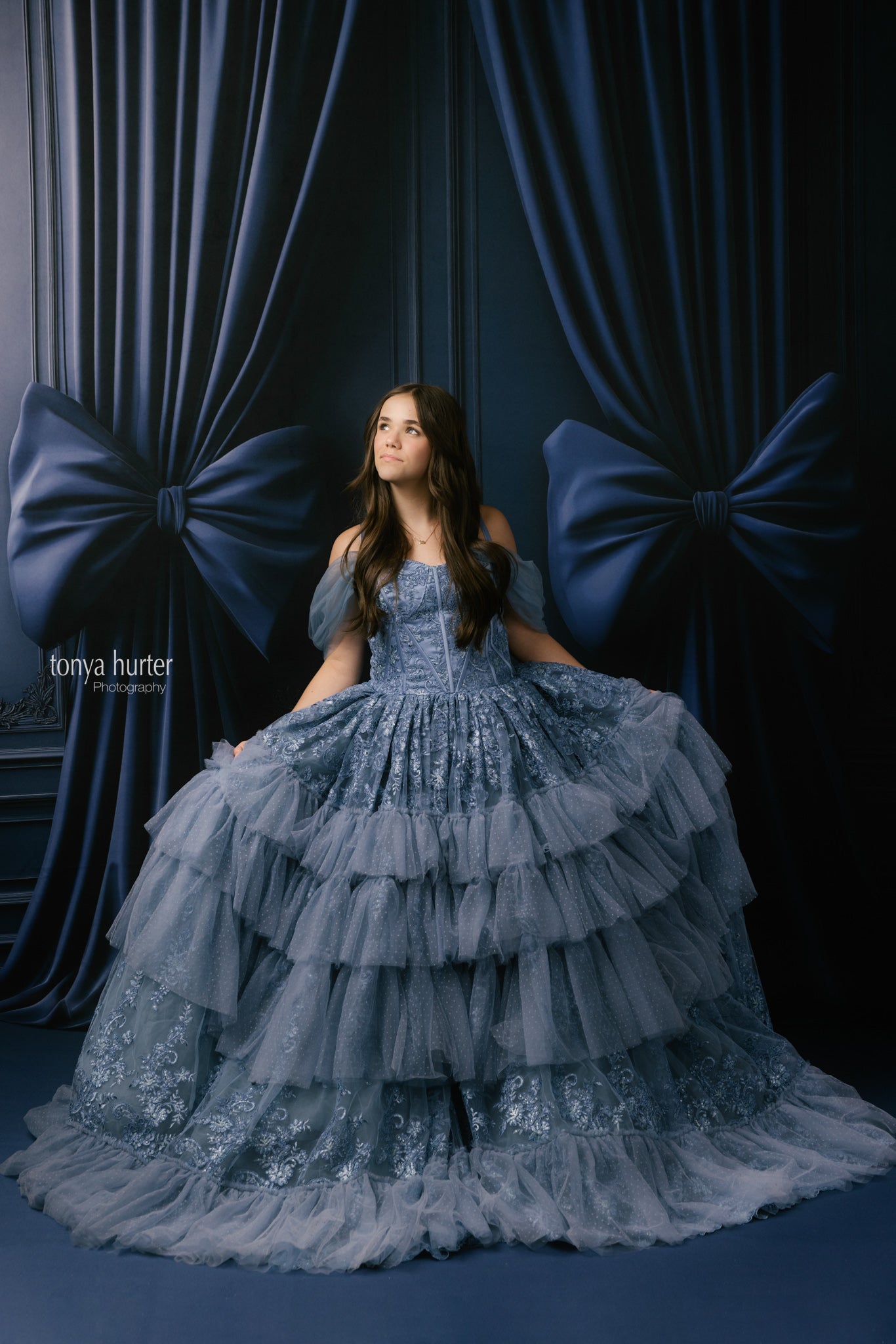 Navy Luxe Bows - With Sweep Option