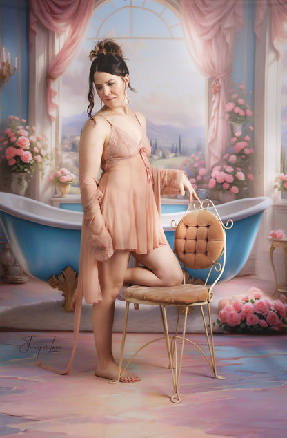 Tuscan Villa Powder Parlor - With Sweep Option