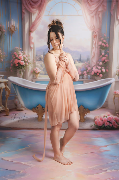 Tuscan Villa Powder Parlor - With Sweep Option