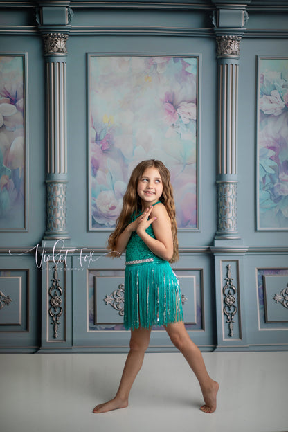 Sky Floral Victorian Wall - With Sweep Option