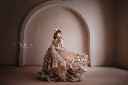 Beige Elegant Arch - Tile Floor - With Sweep Option