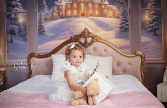 Holiday Fairytale Slumber - White  - With Sweep Option