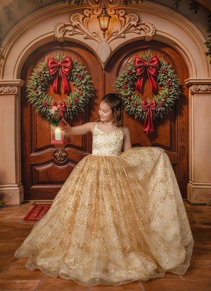 RTS Christmas At Evergreen Hall - 9x14' Sweep - Value Luxe Fabric - Like New - 50% Off