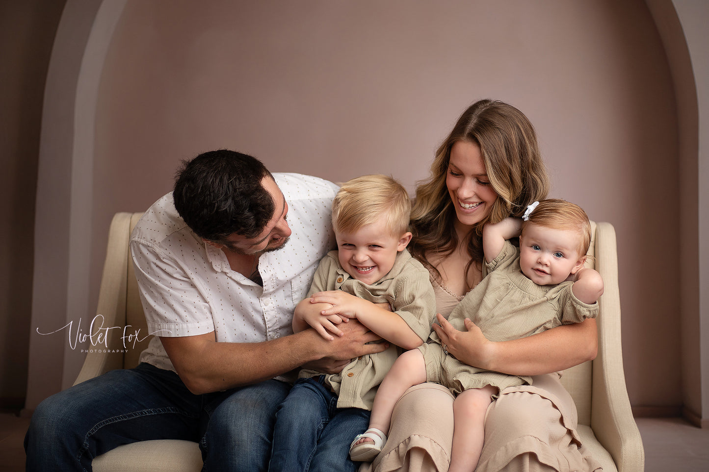 Beige Elegant Arch - Wood Floor - With Sweep Option