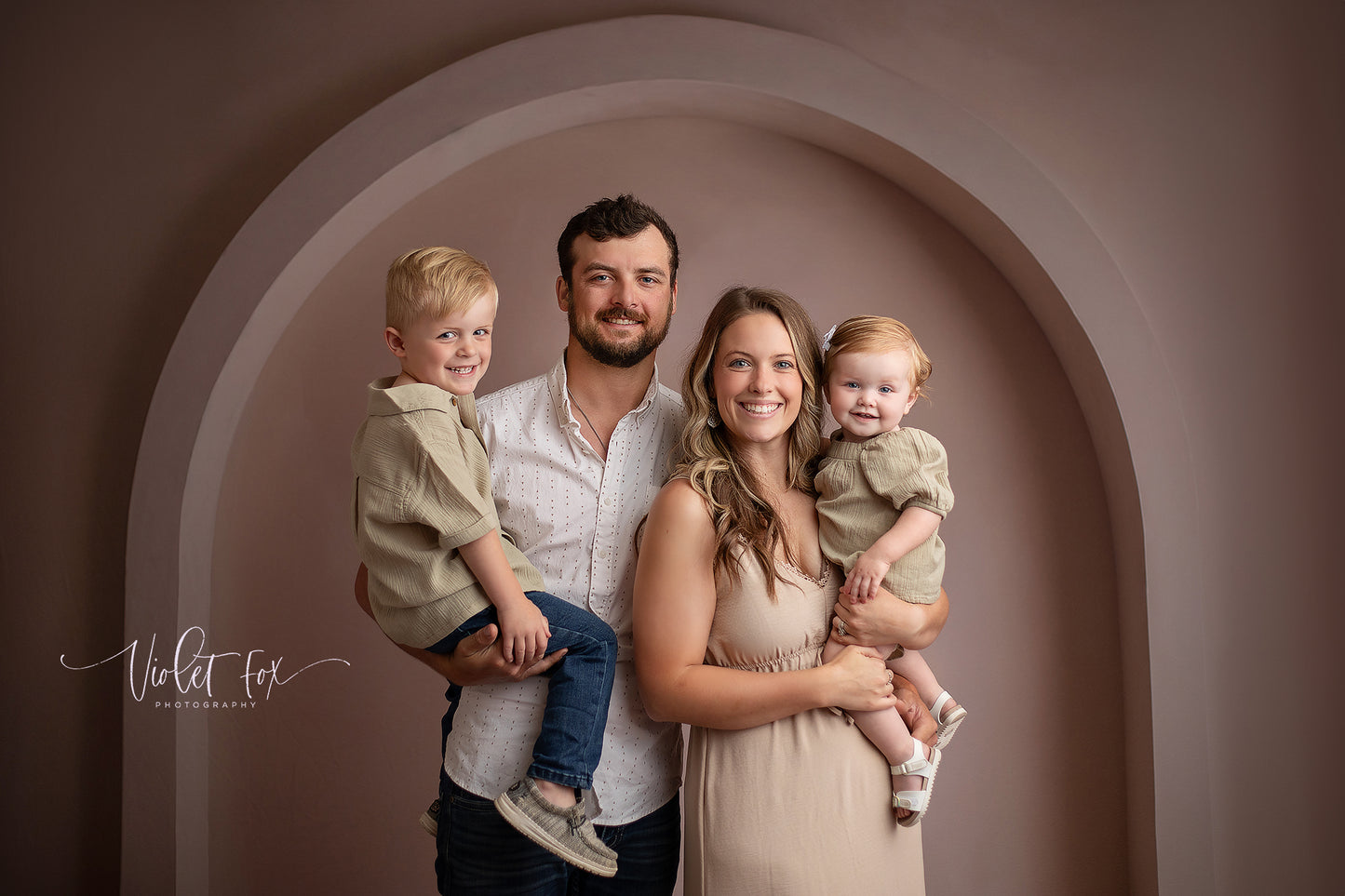 Beige Elegant Arch - Tile Floor - With Sweep Option