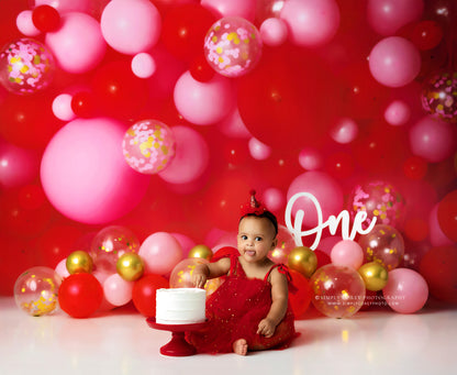 Valentine Confetti Balloon Wall