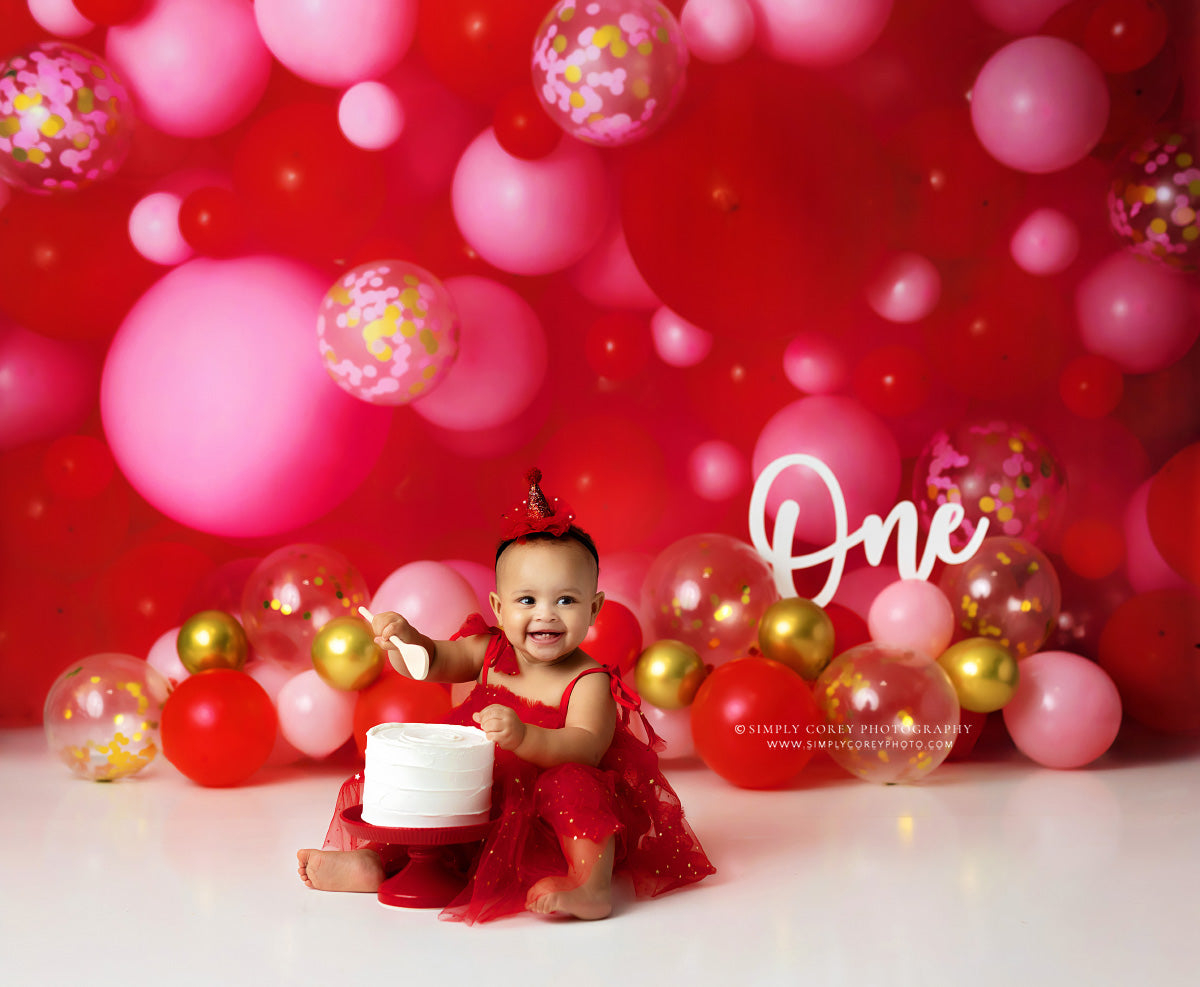 Valentine Confetti Balloon Wall