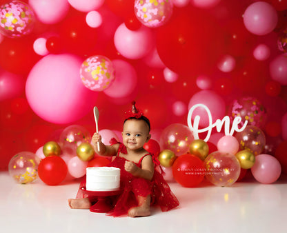 Valentine Confetti Balloon Wall