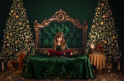 Velvet Evergreen Headboard