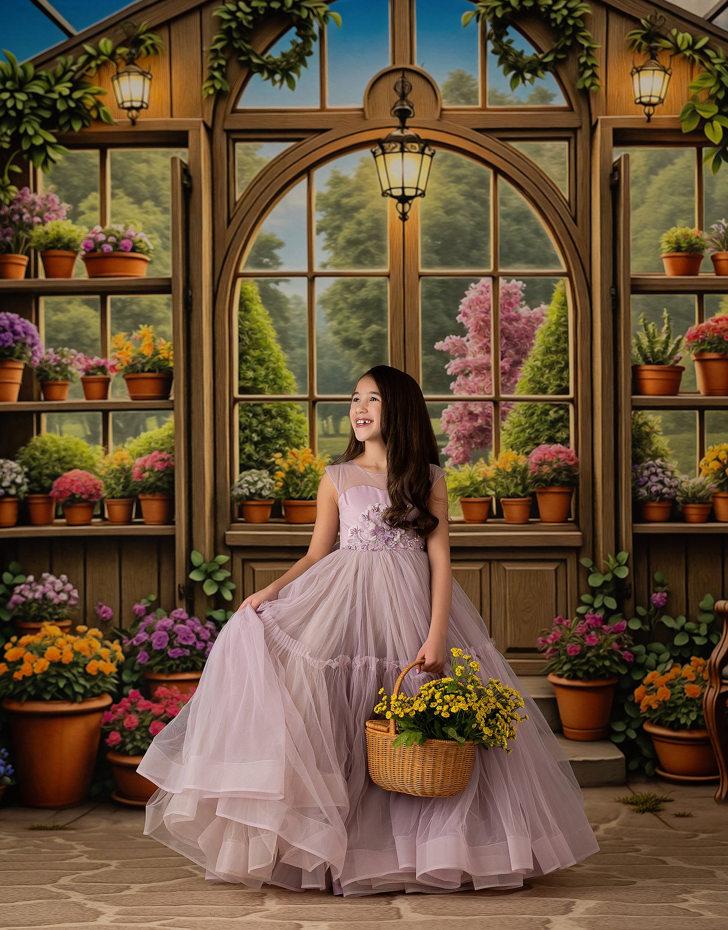 Violet Lavender Greenhouse - With Sweep Option