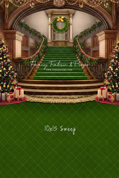 Grand Holiday Staircase - Green Carpet - with Sweep Option