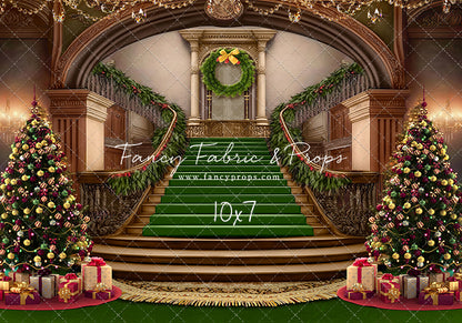 Grand Holiday Staircase - Green Carpet - with Sweep Option