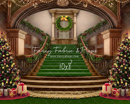 Grand Holiday Staircase - Green Carpet - with Sweep Option