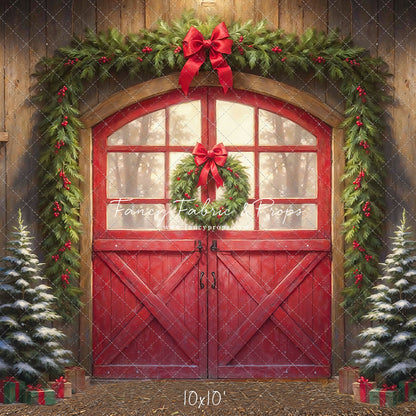 Christmas At The Red Barn - Dirt Floor - with Sweep Option