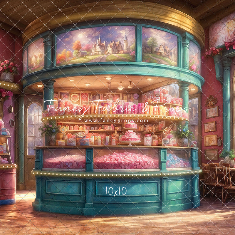 Sweet Tart Hearts with Tile Floor - With Sweep Option