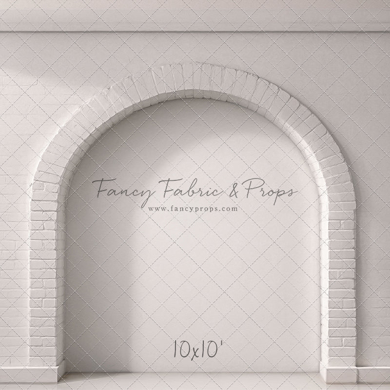 White Brick Alcove - White Floor - With Sweep Option