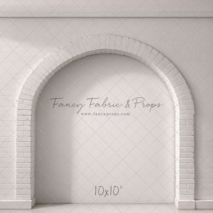 White Brick Alcove - White Floor - With Sweep Option