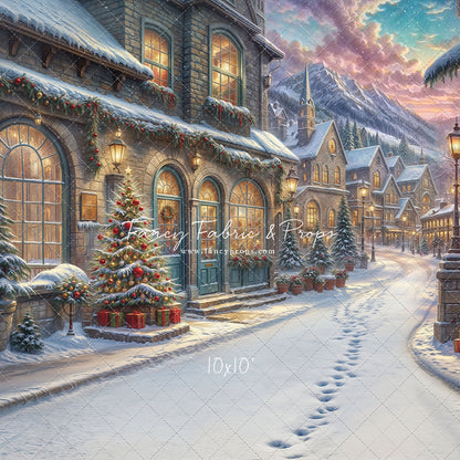 Winter Frost Market Street - Snow Version - with Sweep Option