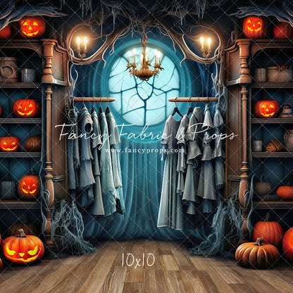 Haunted Wardrobe -Brown Wood Floor - With Sweep Option