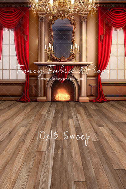 Cozy Up By The Fire - Wood Floor Option - with Sweep Option