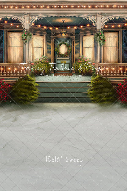 Welcoming Glow Holiday Porch - with Sweep Option