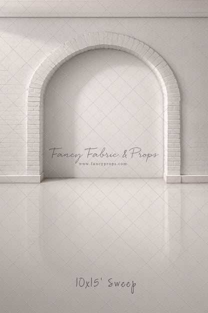 White Brick Alcove - White Floor - With Sweep Option