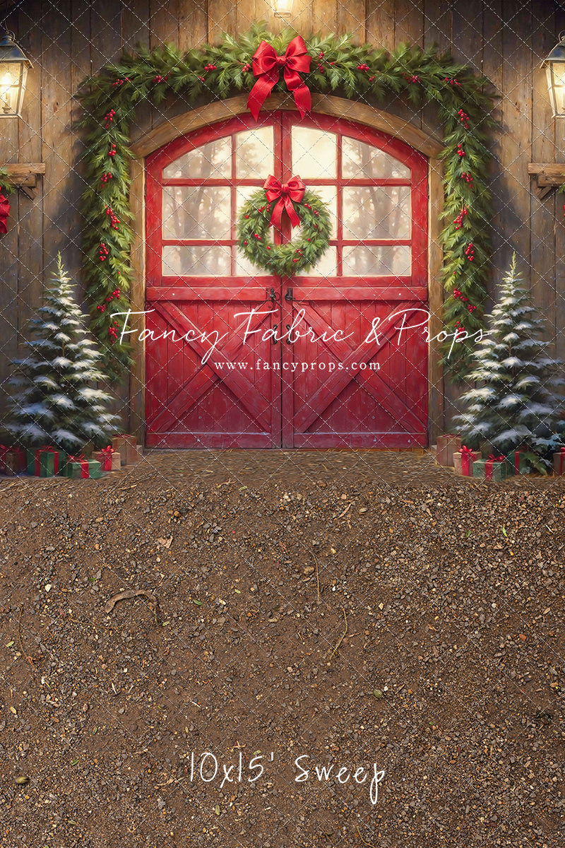 Christmas At The Red Barn - Dirt Floor - with Sweep Option
