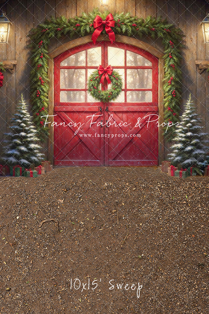 Christmas At The Red Barn - Dirt Floor - with Sweep Option