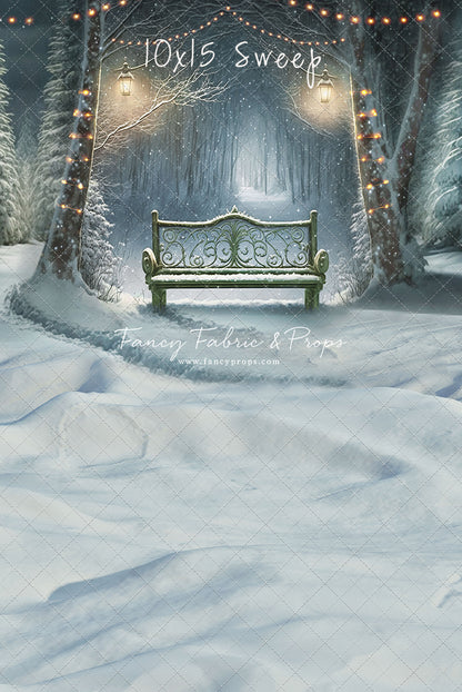 Snowy Bench - Green - with Sweep Option
