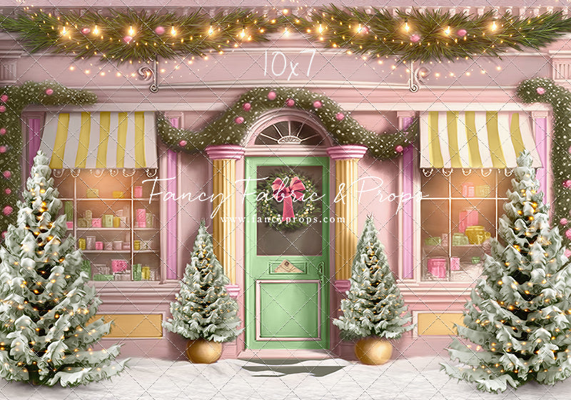Frosty Sweet Shop - Green & Gold - with Sweep Option