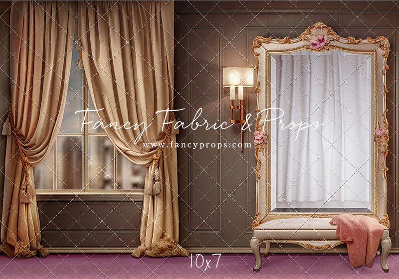 Glam Mirror - Pink Floor - With Sweep Option