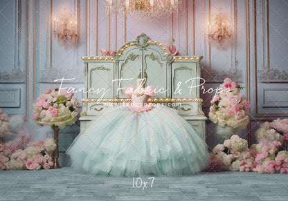 Miss Charlotte - Teal Wood Floor - With Sweep Option