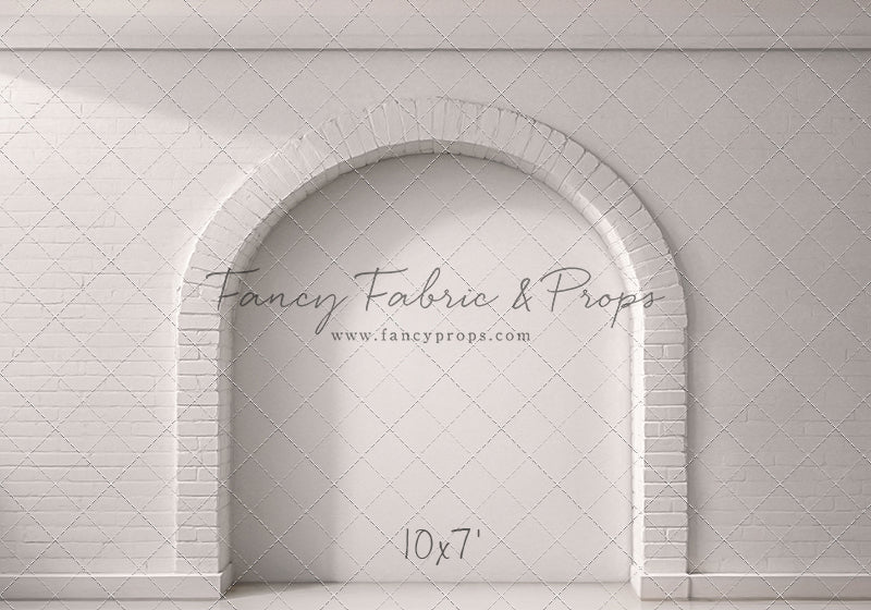 White Brick Alcove - White Floor - With Sweep Option