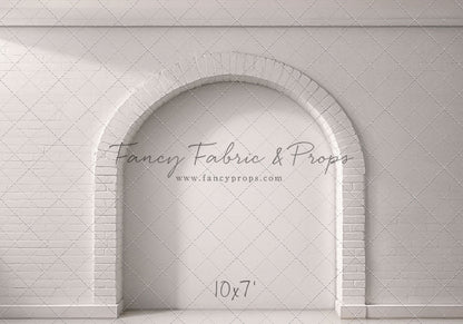 White Brick Alcove - White Floor - With Sweep Option