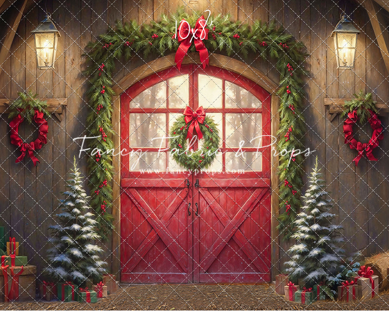 Christmas At The Red Barn - Dirt Floor - with Sweep Option
