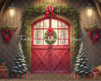 Christmas At The Red Barn - Dirt Floor - with Sweep Option