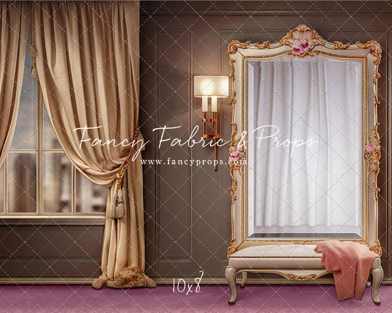 Glam Mirror - Pink Floor - With Sweep Option