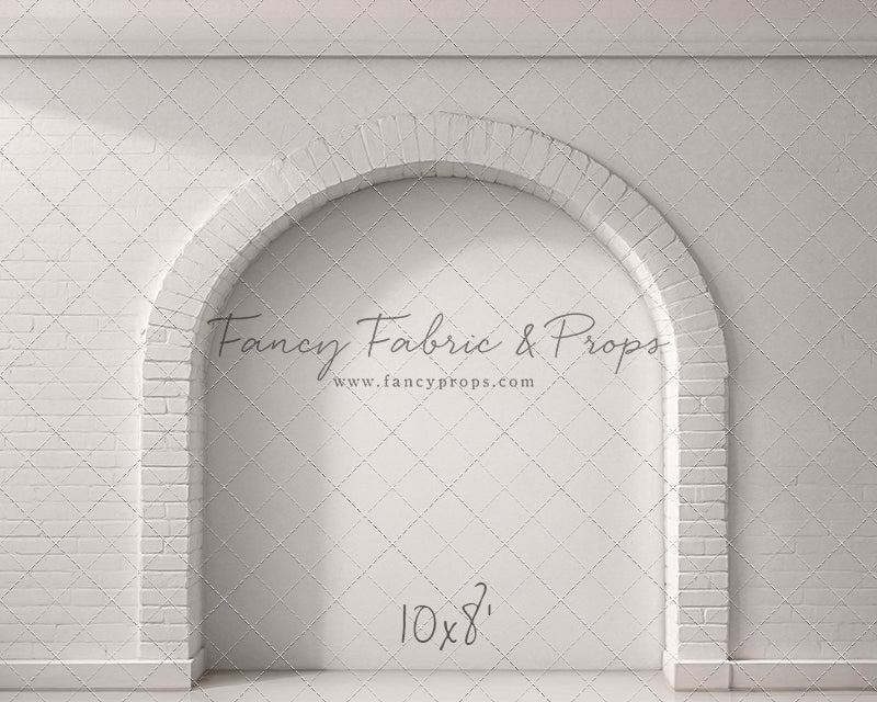 White Brick Alcove - White Floor - With Sweep Option