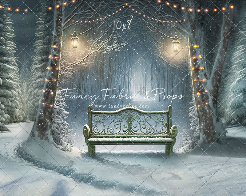 Snowy Bench - Green - with Sweep Option