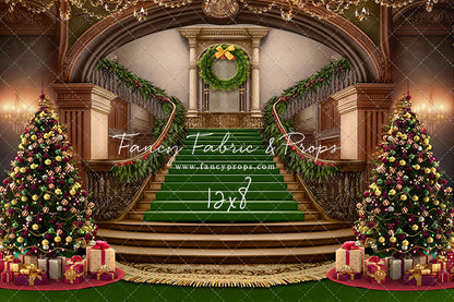 Grand Holiday Staircase - Green Carpet - with Sweep Option