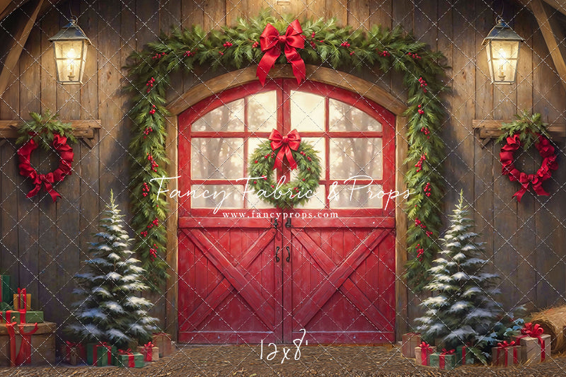 Christmas At The Red Barn - Dirt Floor - with Sweep Option