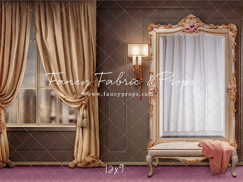 Glam Mirror - Pink Floor - With Sweep Option