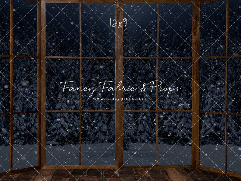 Midnight Snowy Bay View