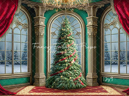 Royal Christmas Tree - Wood Floor Option - with Sweep Option