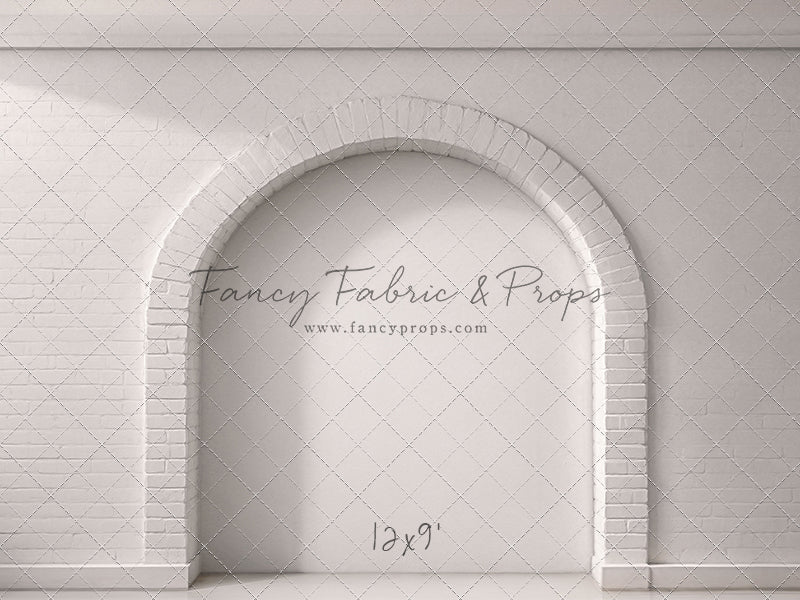 White Brick Alcove - White Floor - With Sweep Option