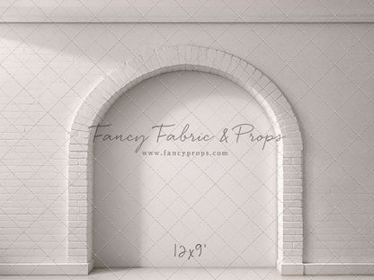 White Brick Alcove - White Floor - With Sweep Option