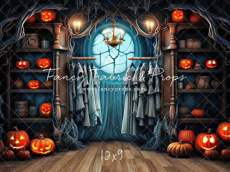 Haunted Wardrobe -Brown Wood Floor - With Sweep Option