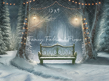 Snowy Bench - Green - with Sweep Option