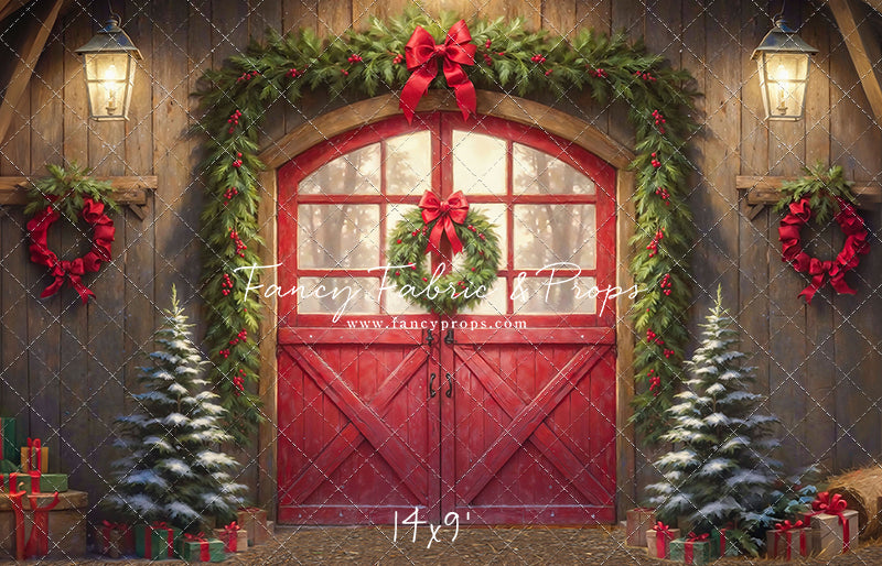 Christmas At The Red Barn - Dirt Floor - with Sweep Option